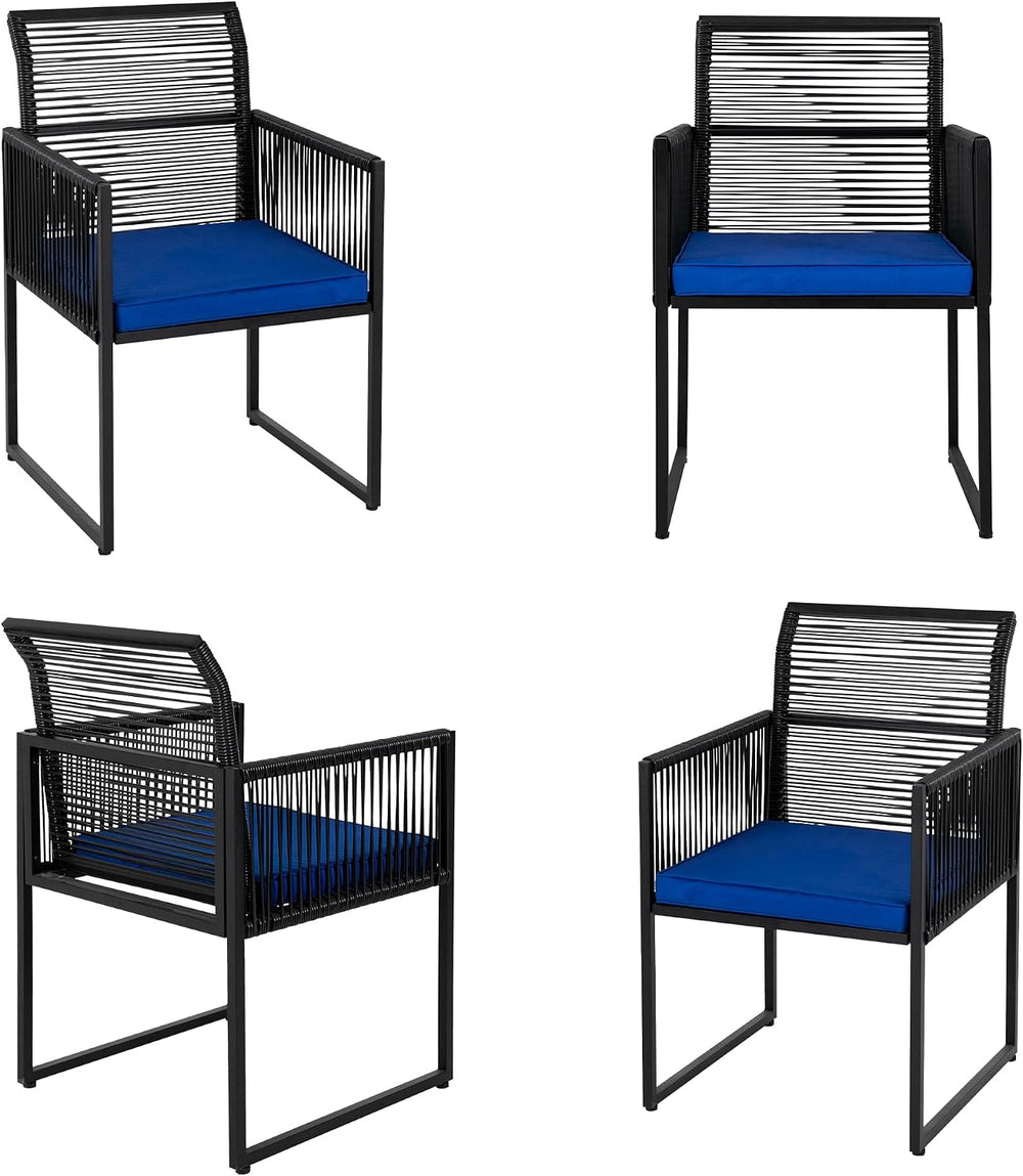 3PC Wicker Patio Dining Bistro Set for 2, All Weather Outdoor Use