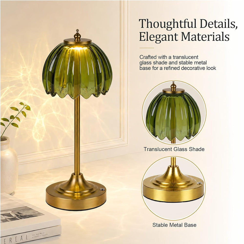 Rechargeable Cordless Table Lamp, 3 Color Temps & Stepless Dimming