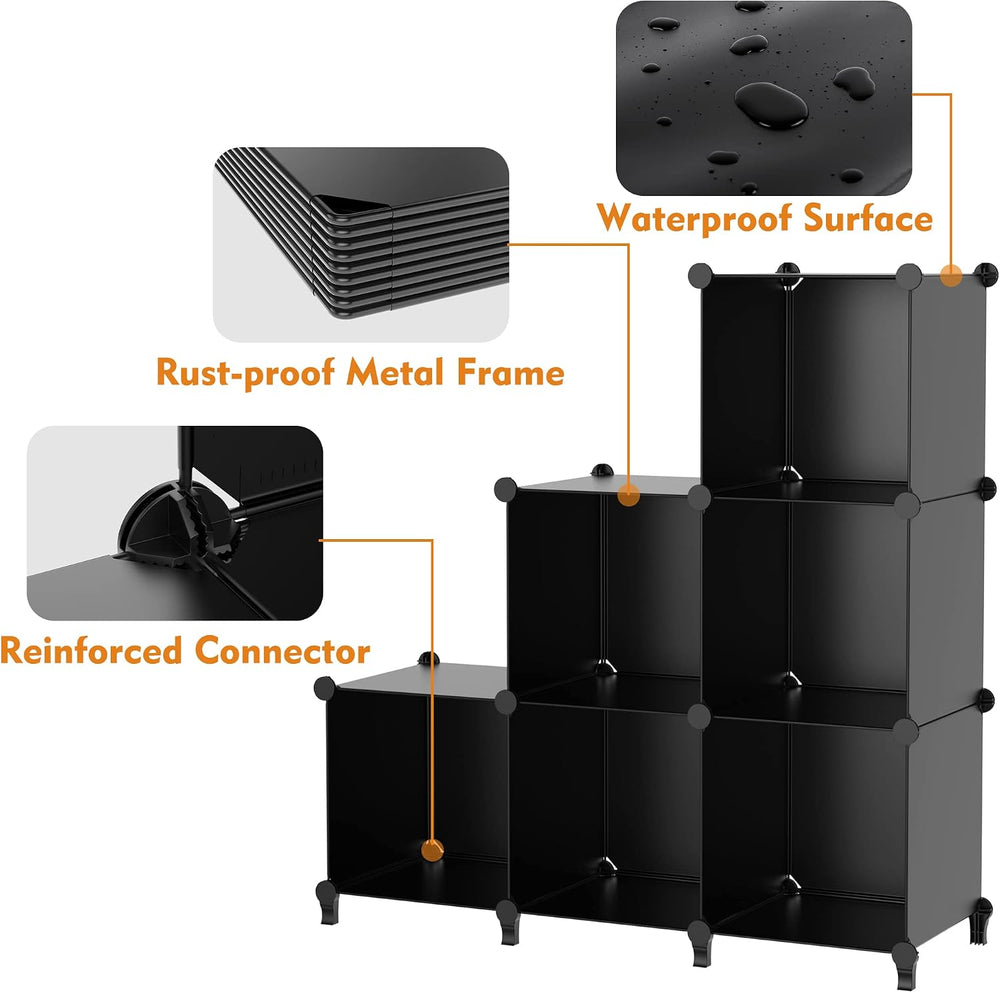 HOMIDEC Closet Organizers and Storage, 9 Cube Storage Organizer, Black