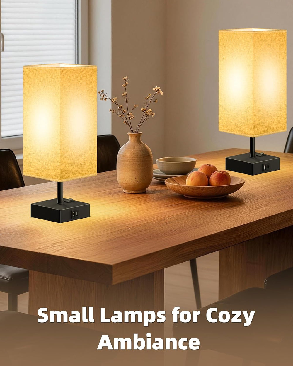 Set of 2 Smart RGB Dimmable Table Lamp Compatible with Alexa&APP&Remo...