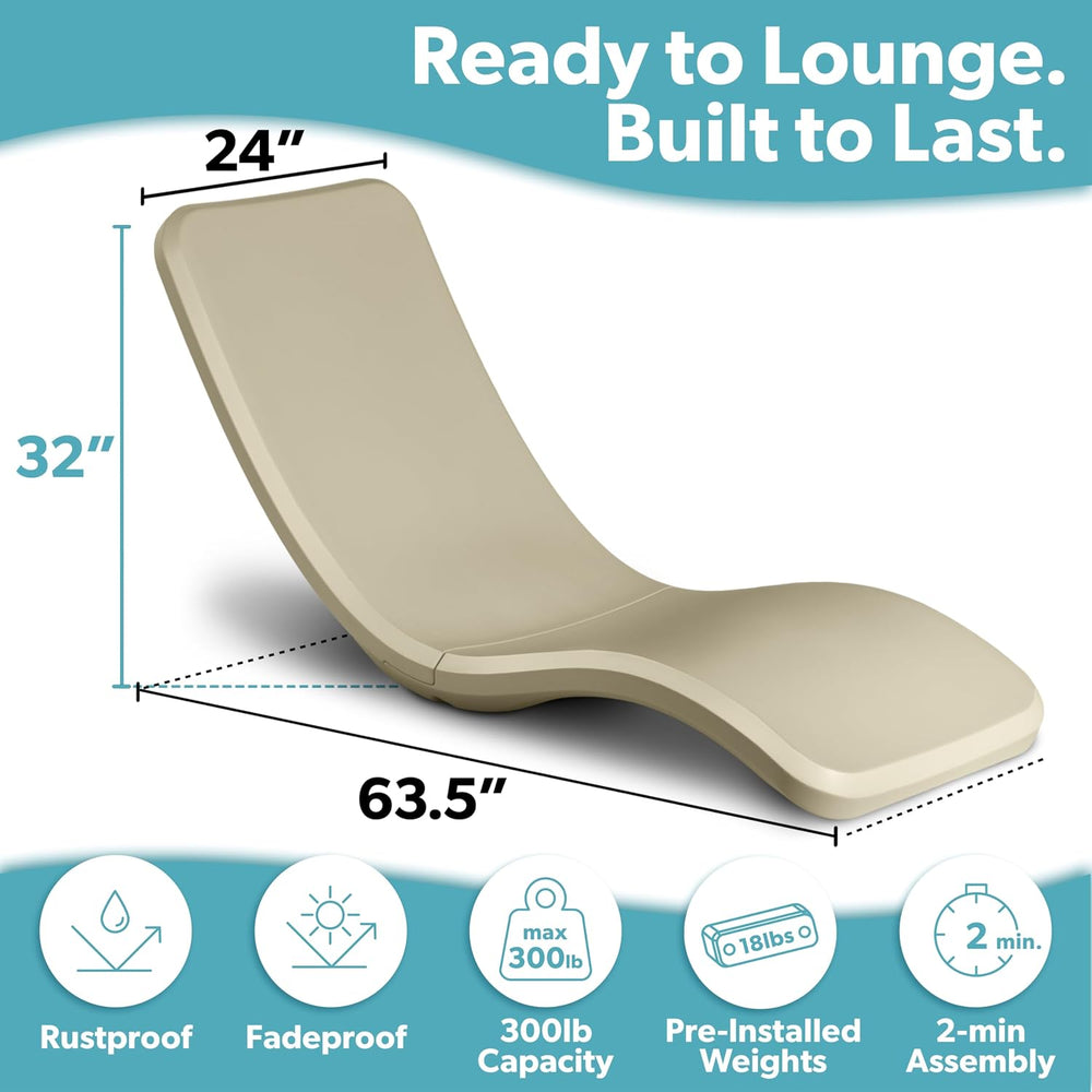 Coast Modern in Pool Lounge Chair - Waterproof & Weighted Chaise Lounger ...