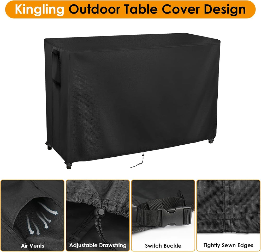 Kingling Outdoor Table Cover for Bar Height Table 73''L x 32''...