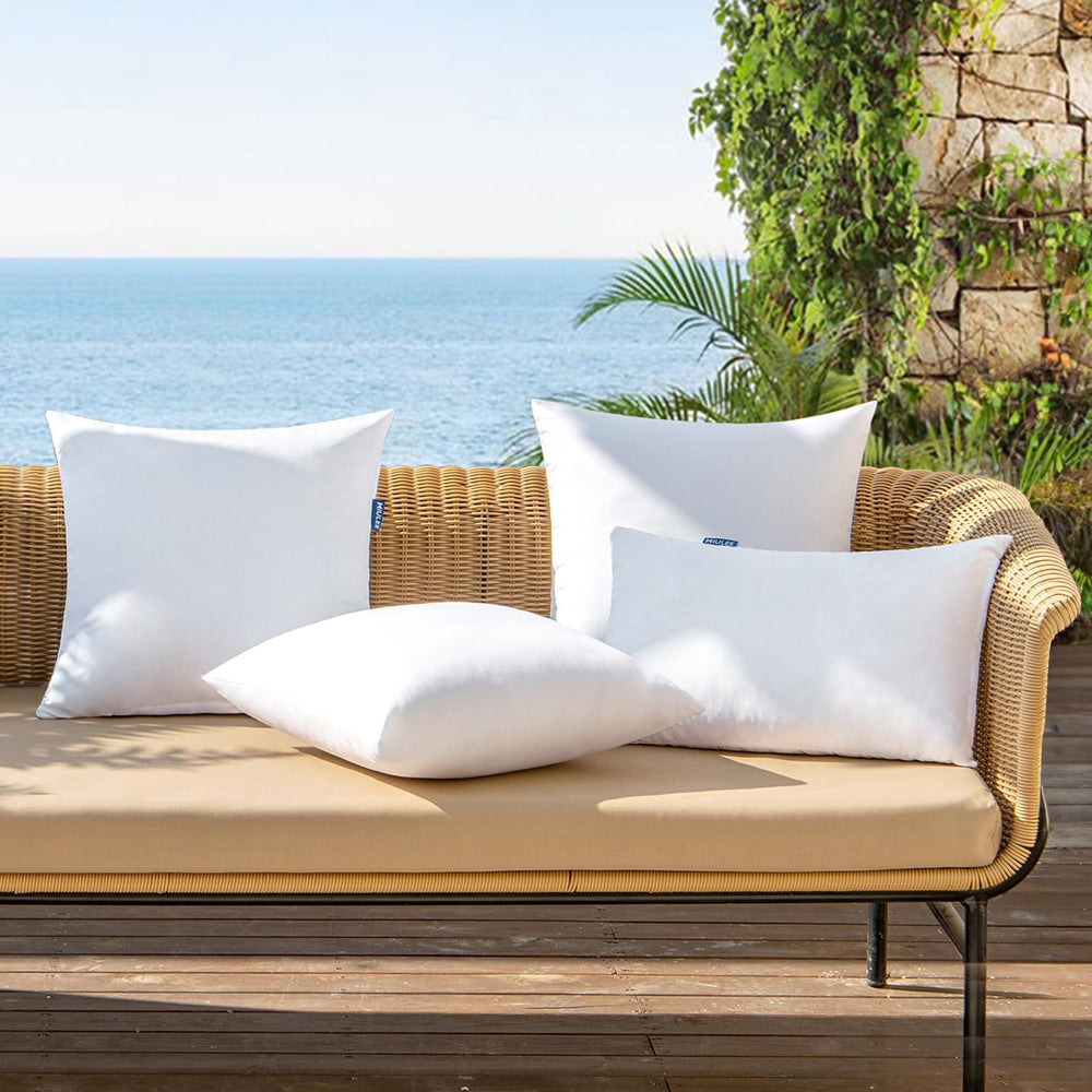 MIULEE Pack of 4 20x20 Inch Outdoor Pillow Inserts
