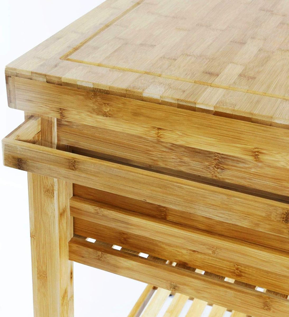 Rolling Kitchen Island Cart with Drawers Shelves, Towel Rack, Locking Casters...