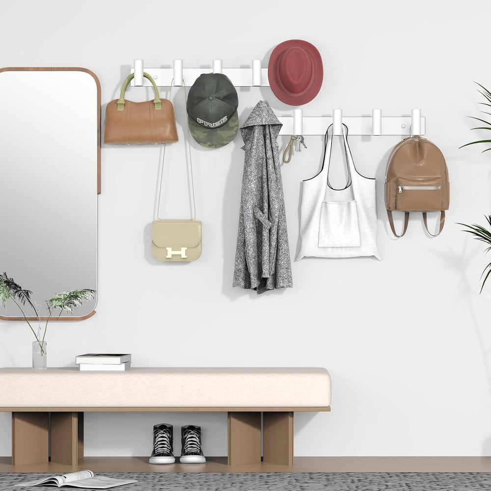 VAEHOLD Hat and Coat Wall Mount Rack - Hooks for Robes, Bags, Keys, and Towel...