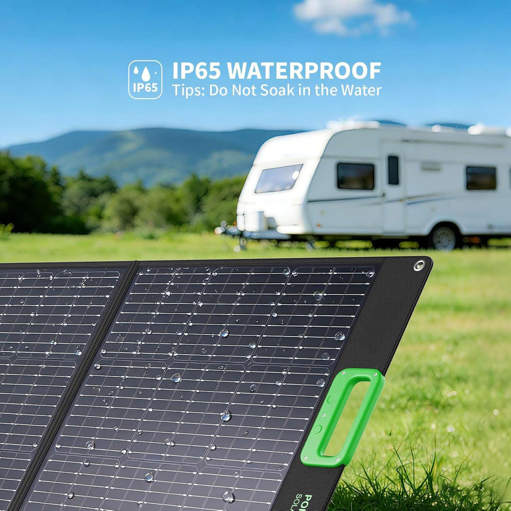 100W Portable Solar Panel for Power Station Generator, Waterproof Foldable