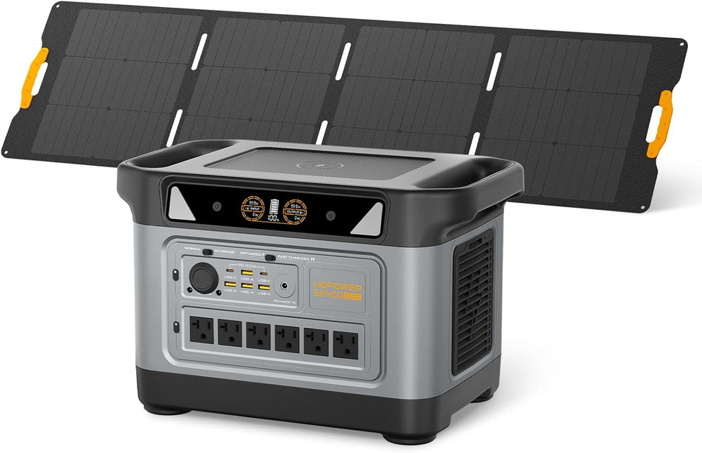 UDPOWER S2400 Portable Power Station with 210W Solar Panel