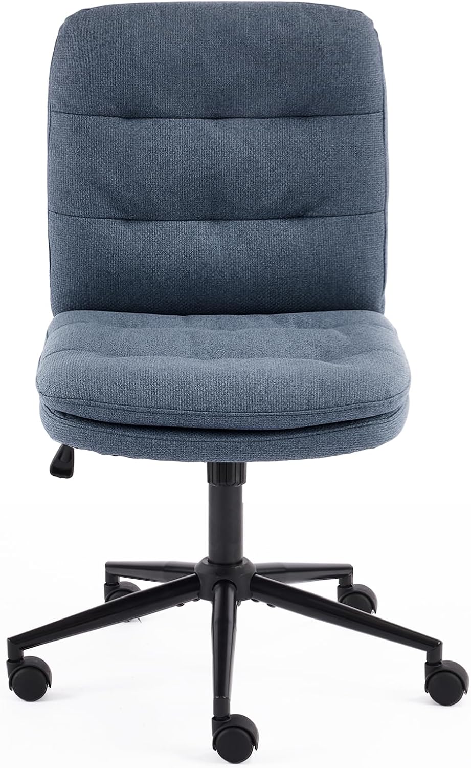 VINGLI Mid Back Armless Office Desk Chair with Wheels/no Wheels,360°Rocking S...