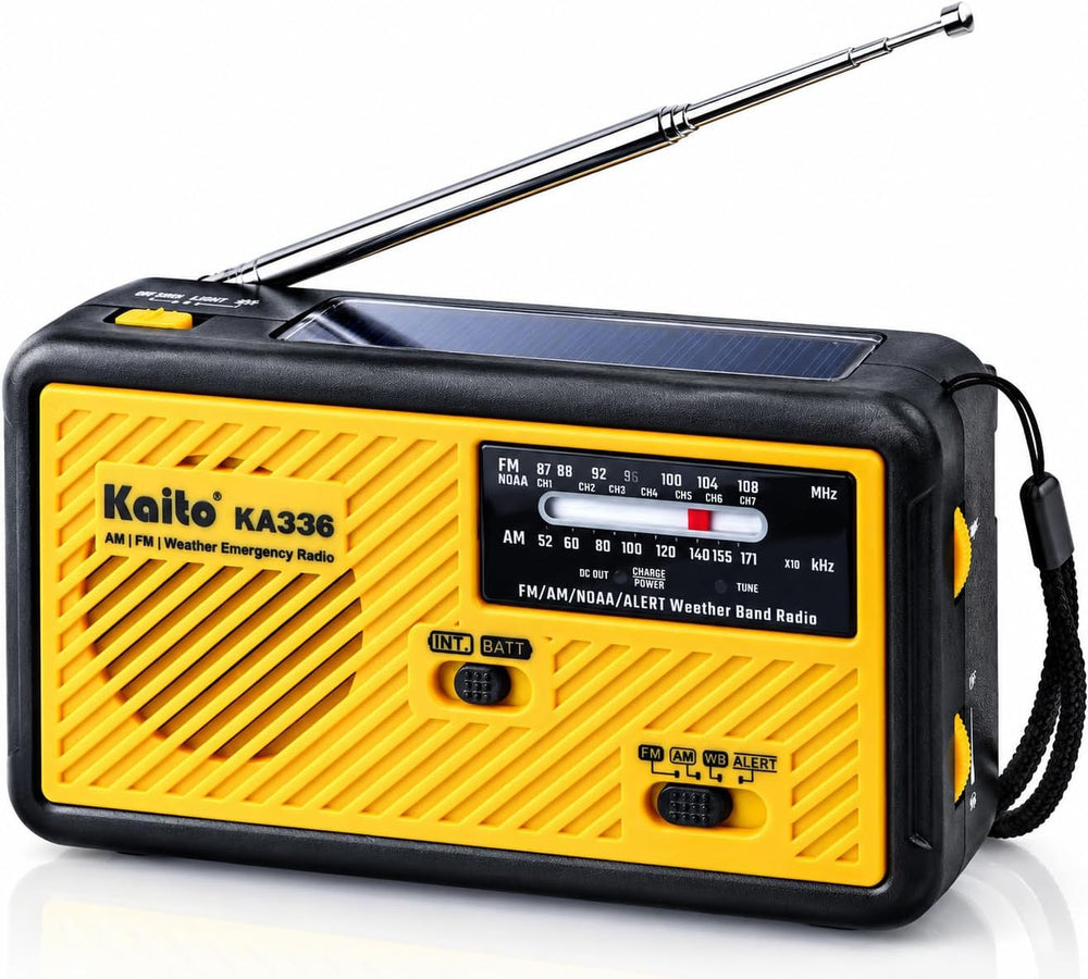 Kaito Voyager ECO Emergency Radio KA336 AM/FM NOAA Weather Alert 5-Way Powere...