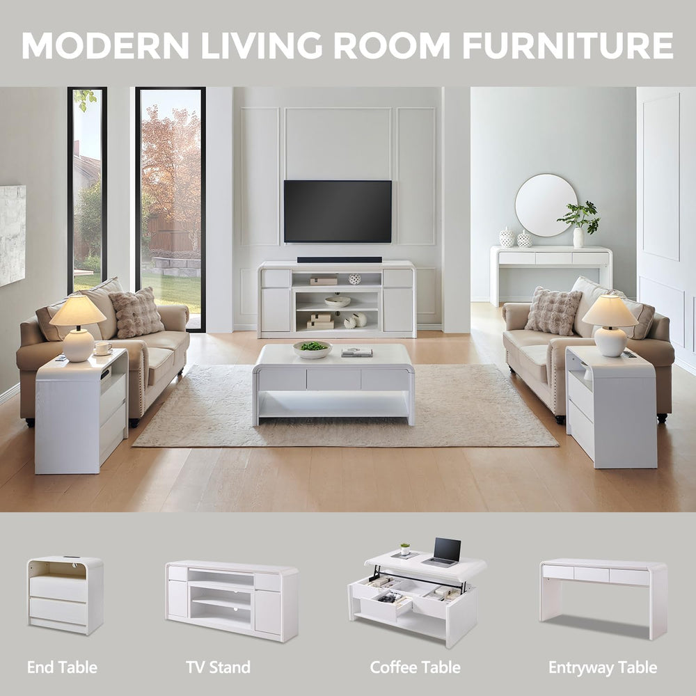 Aitjunz 47" Lift Top Coffee Table with Storage, Modern Coffee Table with...