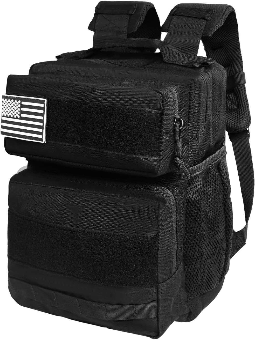 aiGear 15L Tactical Backpack, Small MOLLE Hiking Daypack, Black