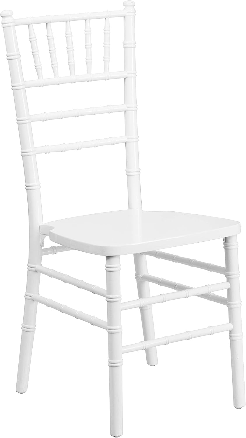 Flash Furniture Hercules Wood Chiavari Chair, White
