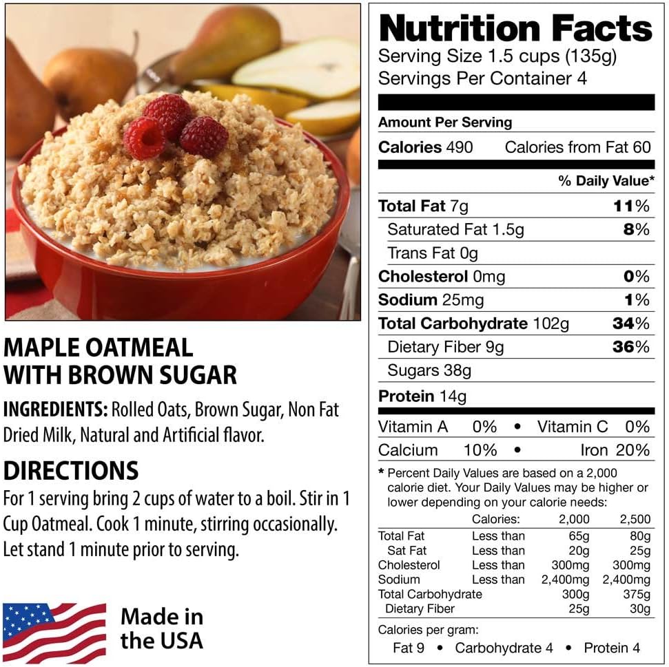 Legacy Food Storage 120 Serving Breakfast Bucket, Emergency Food Supply, 52,4...