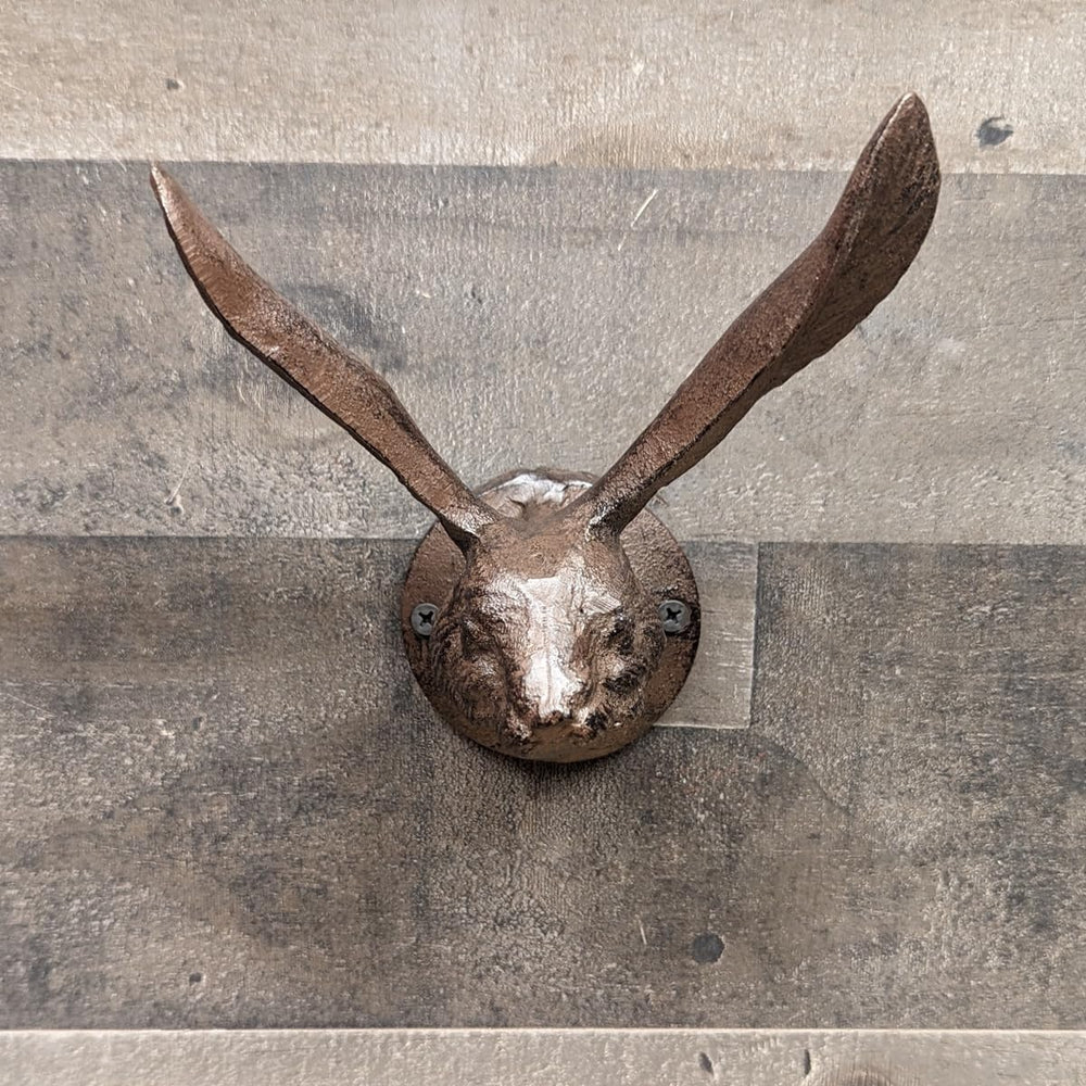 Metal Bunny Ears Hook Wall Mount Hat Coat Hanger Holder Jack Rabbit Key Ring ...