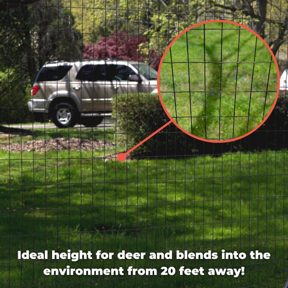 Deerbusters 6' x 100' Welded Wire 14 Gauge PVC Coated Black 2" x...