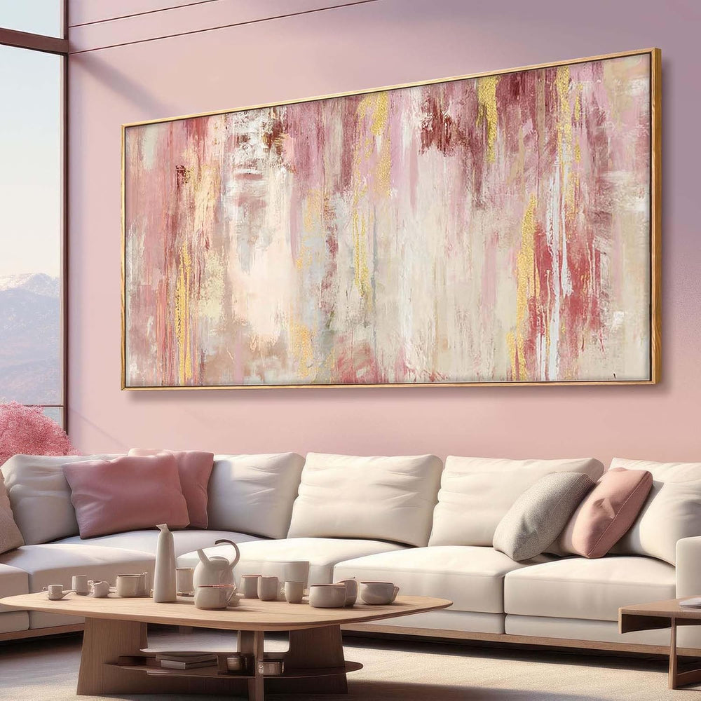 Extra Large Canvas Art Framed Wall Art for Living Room Decor Pink Pictures fo...