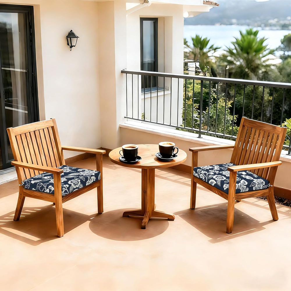 LVTXIII Outdoor Seat Cushions Set of 2 Square Chair Cushions with Ties, Patio...