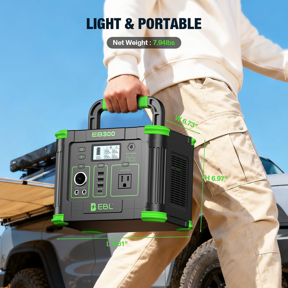 Portable Power Station 330W, 288.6Wh Solar Generator for Outdoor Home