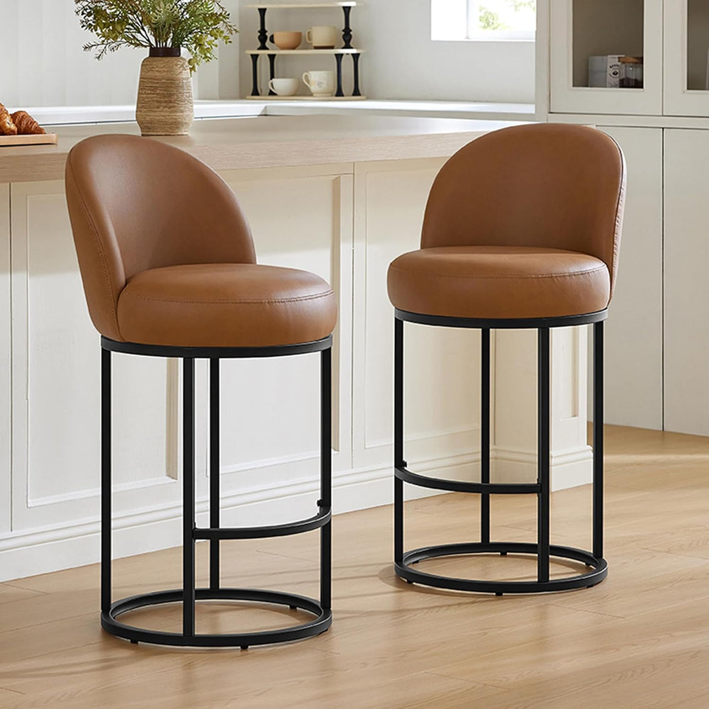 Zerel's Home 26" Counter Height Bar Stools Set of 2,360° Swivel Bars...