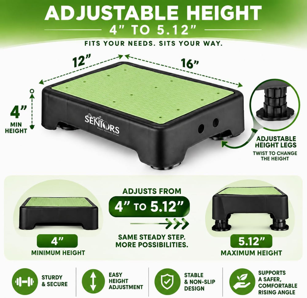 Simply Seniors Small Step Stools for Adults - Noctilucent Stepping Stool