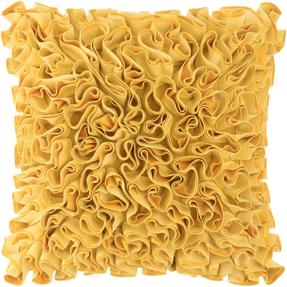 Fall Decorative Throw Pillow Cover for Couch Sofa Bed 18x18 inch Yellow