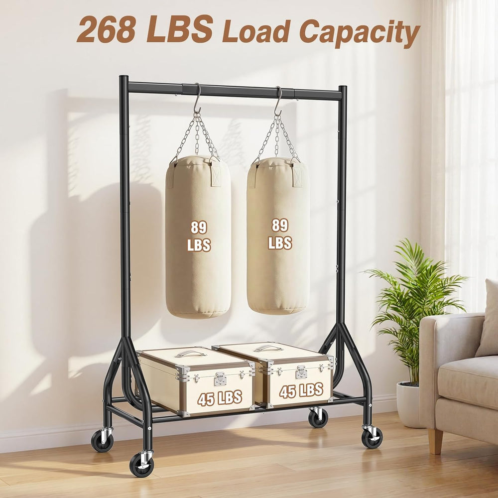 EAGMAK Heavy Duty Clothes Rack Load 268 LBS, 31.5 inch Hanging Rod, Black