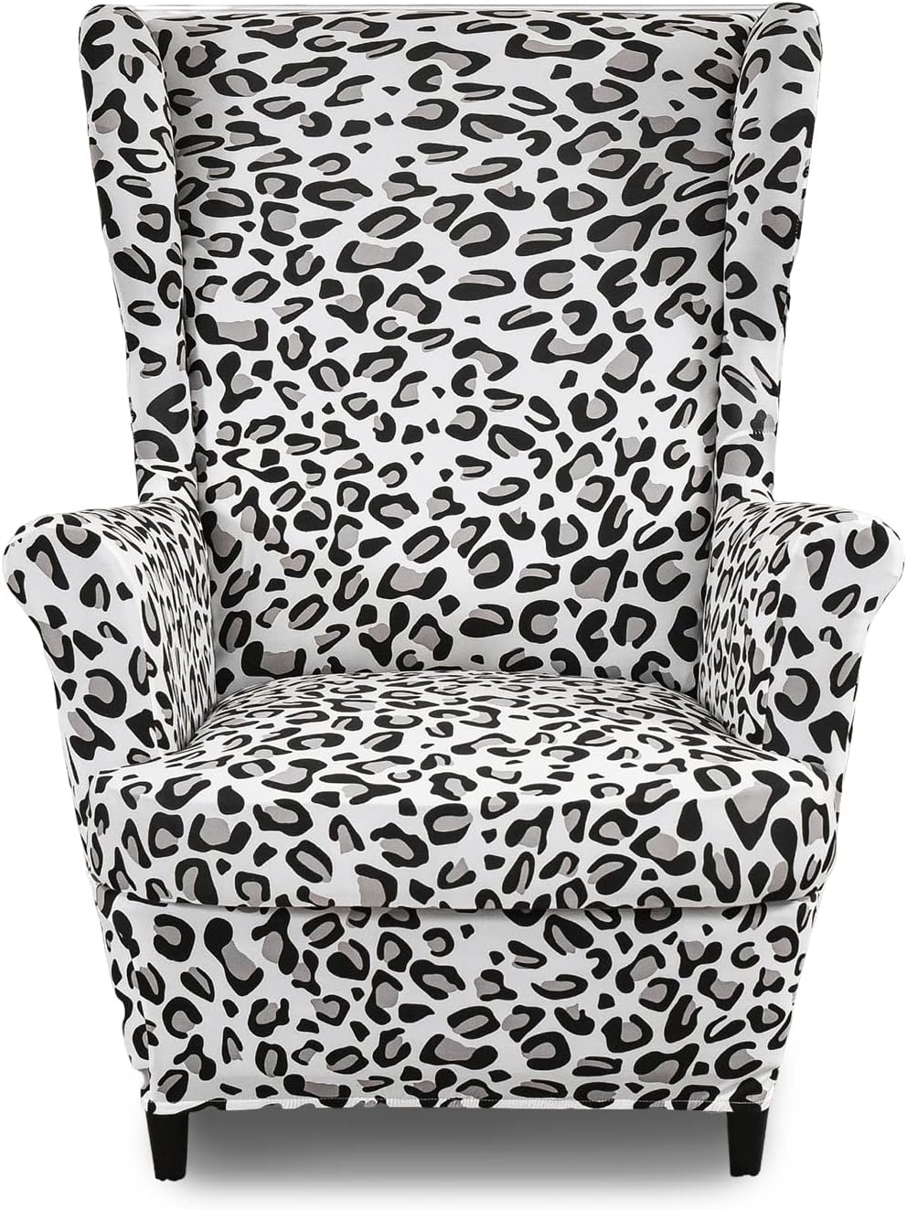 Wing Chair Slipcover, 2-Piece Printed Wingback Chair Cover