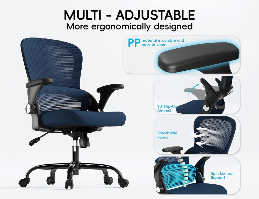 TRALT Office Chair - Ergonomic Office Chair with Back Support for Adults