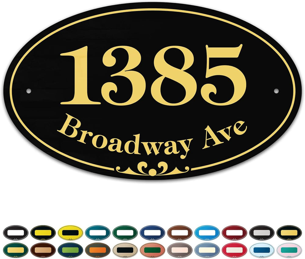 My Sign Center House Address Sign, House Address Plaque, Indoor/Outdoor Use, ...