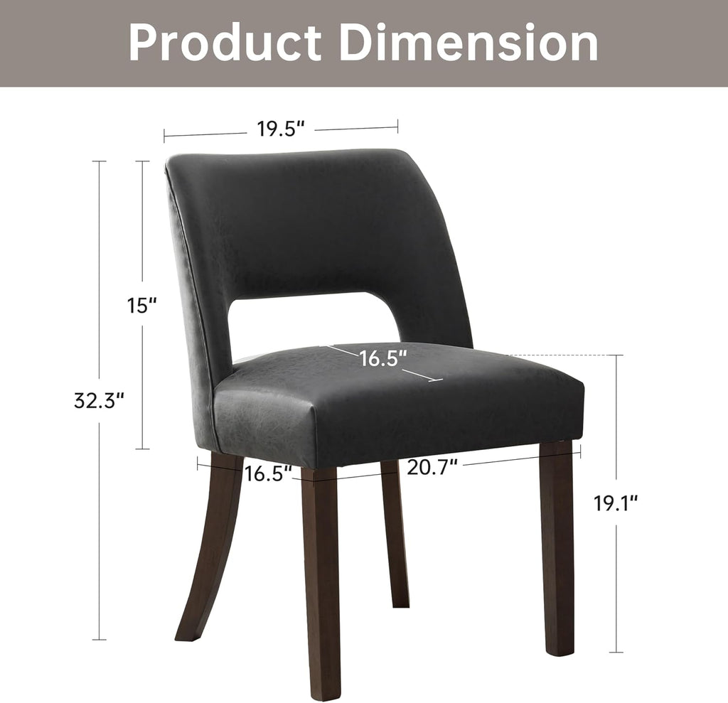 vknow modern dining chairs set of 6 with, close-up detail