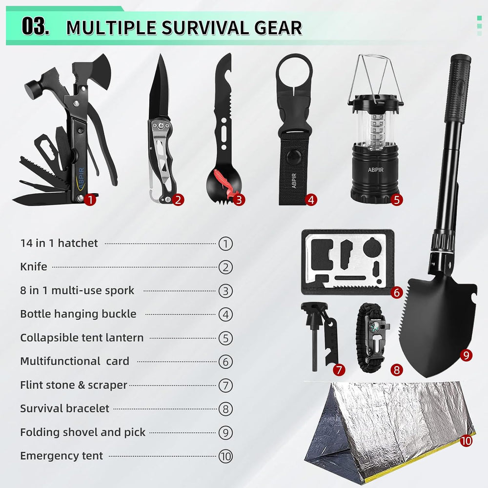171PCS Survival First Aid Kit with Survival Gear, First Aid Supplies, Emergen...