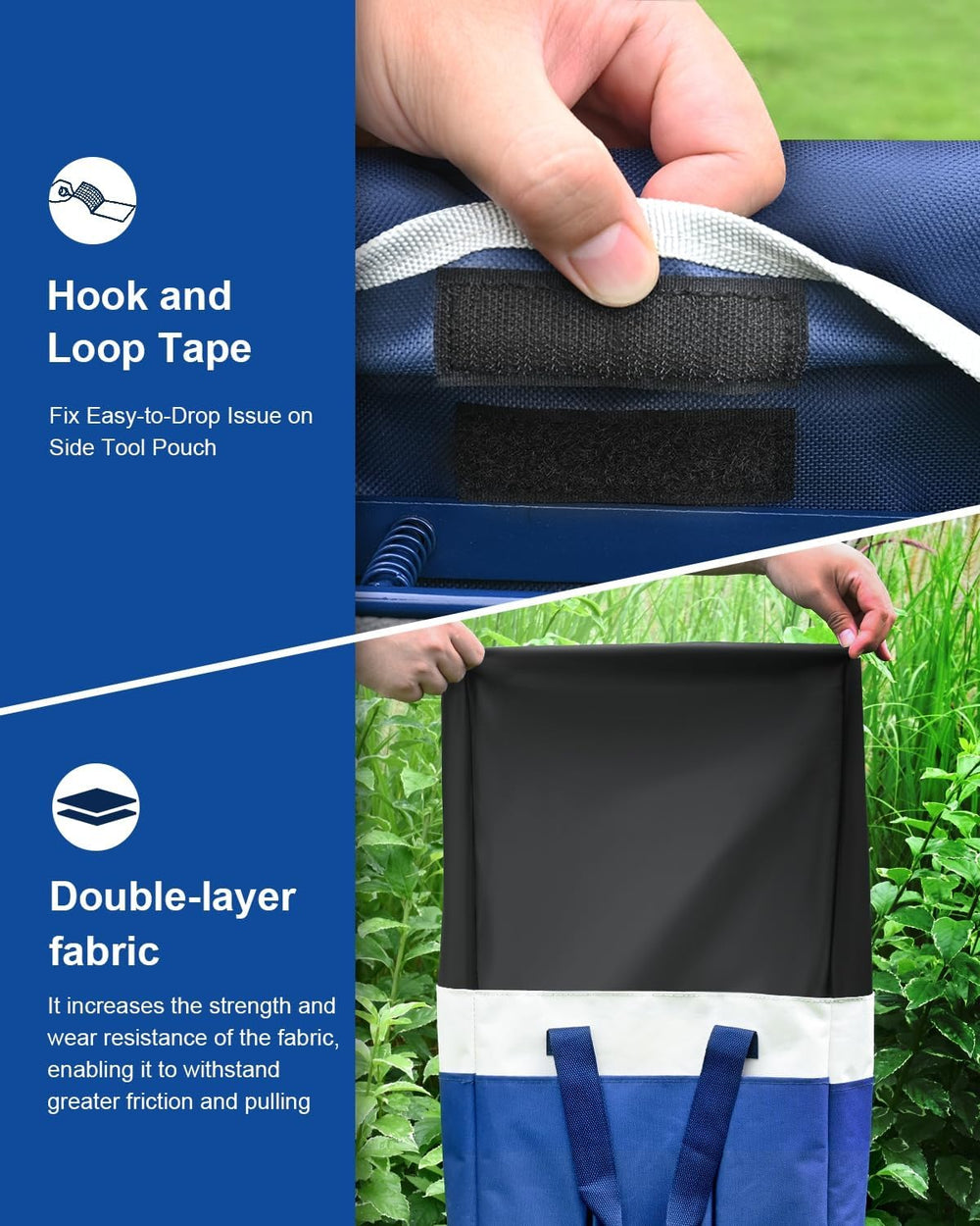 KVR Garden Kneeler and Seat Heavy Duty, 7-Piece Foldable Gardening Bench &amp...