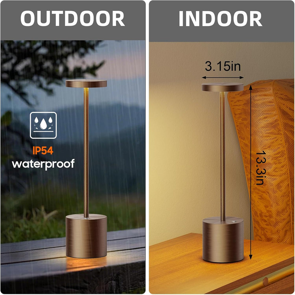 LED Cordless Table Lamp Rechargeable,Battery Powered Outdoor Lights