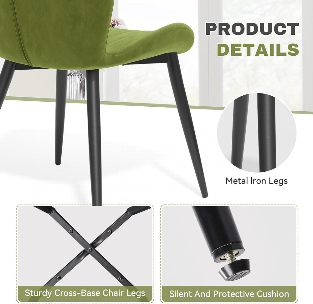 Modern Dining Room Chairs, Velvet Dining Chairs Set of 6