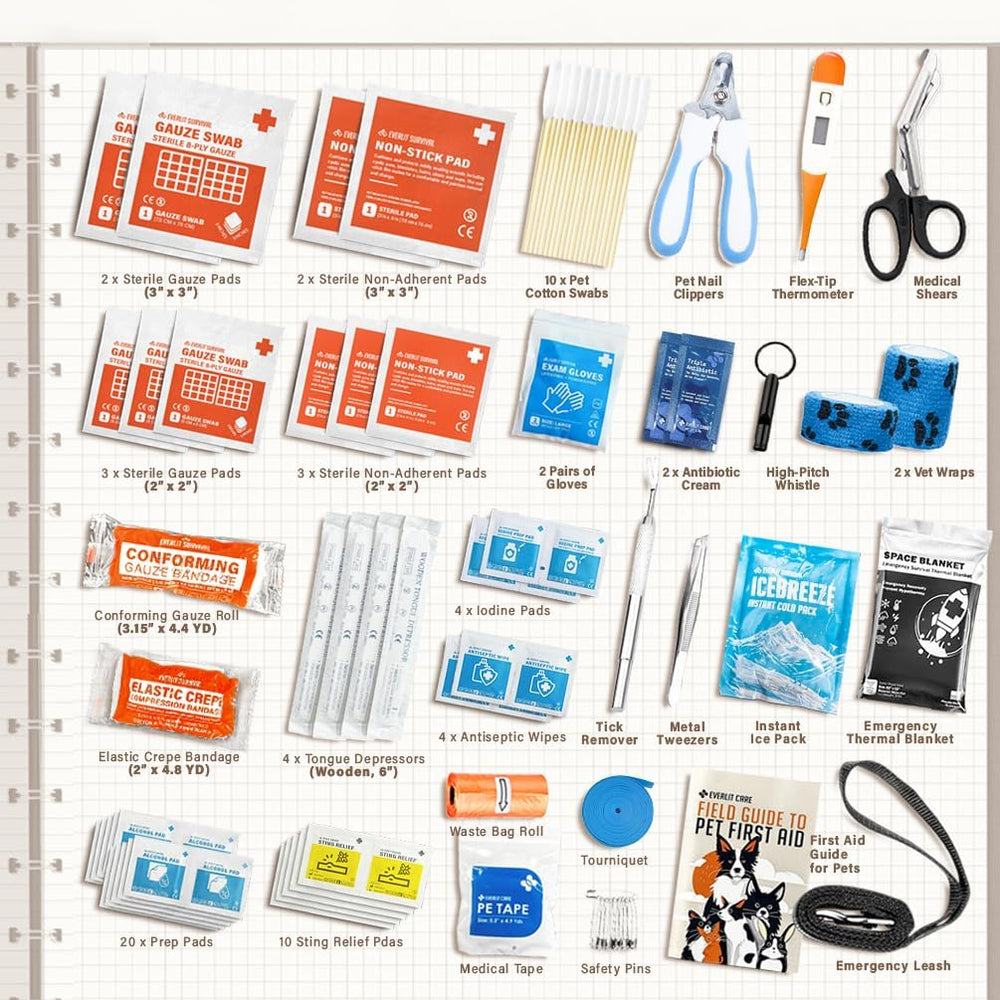 EVERLIT Pet Medic First Aid Kit | 95 Pcs Vet-Approved Medical, Outdoor & ...