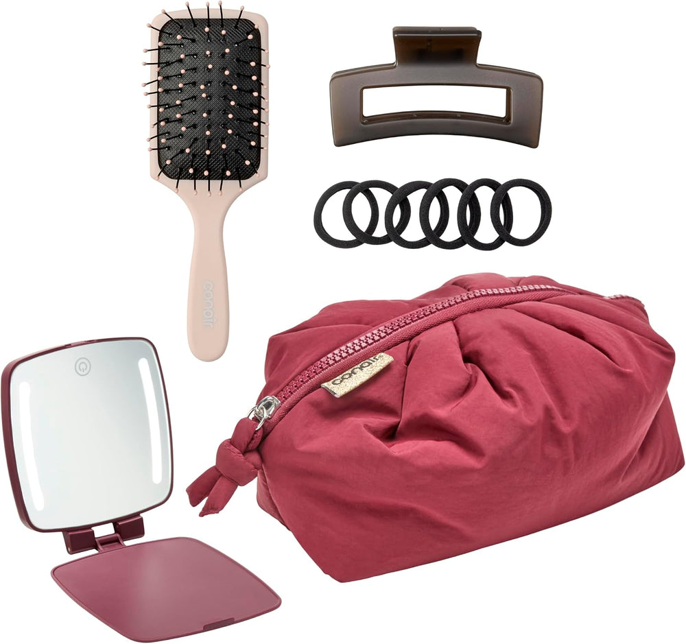 Conair Hair Accessories Kit for Women, Hair Clips, Hair Ties & Detangler ...