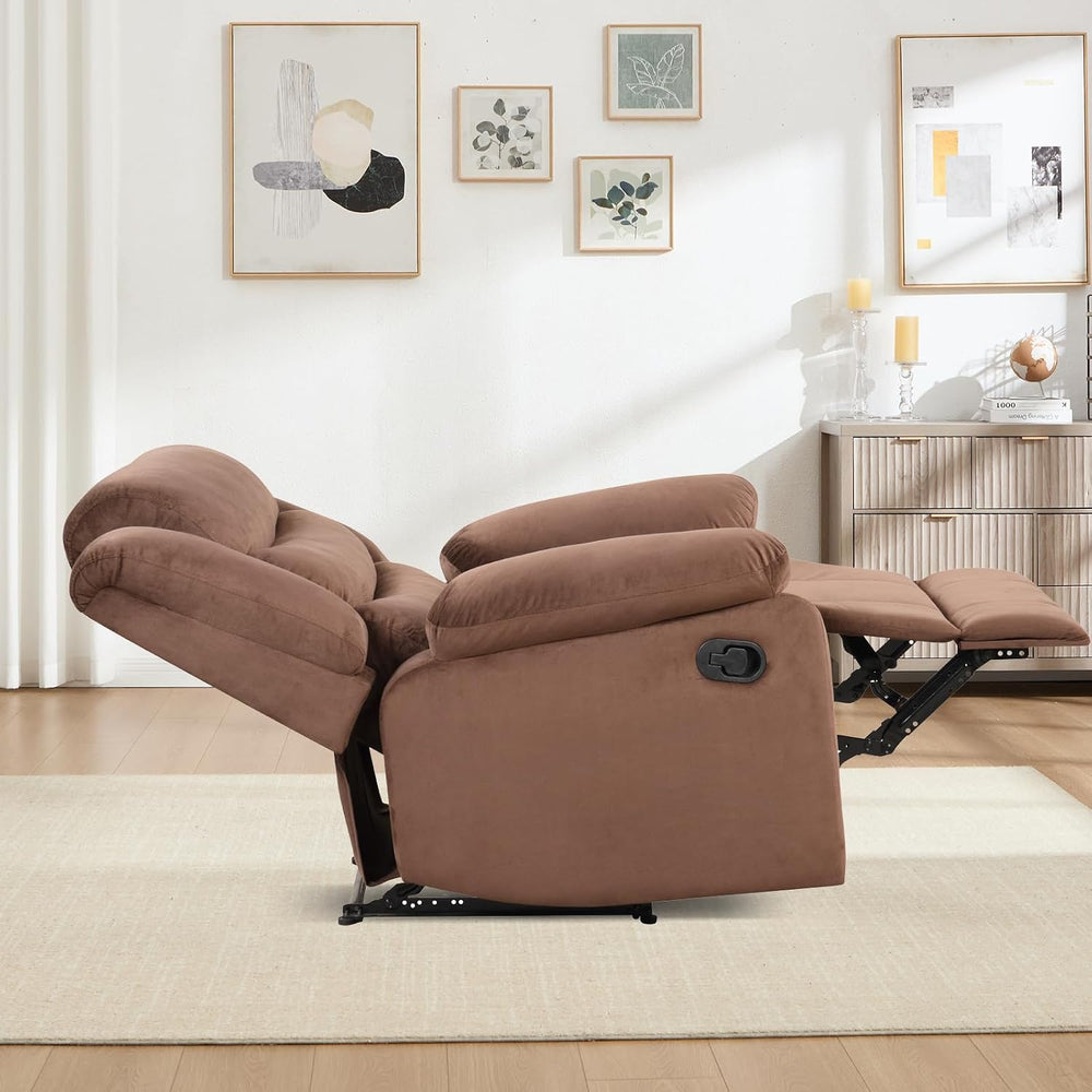 CANMOV Manual Recliner Chair for Adults, Upholstered Fabric Sofa Chair with O...