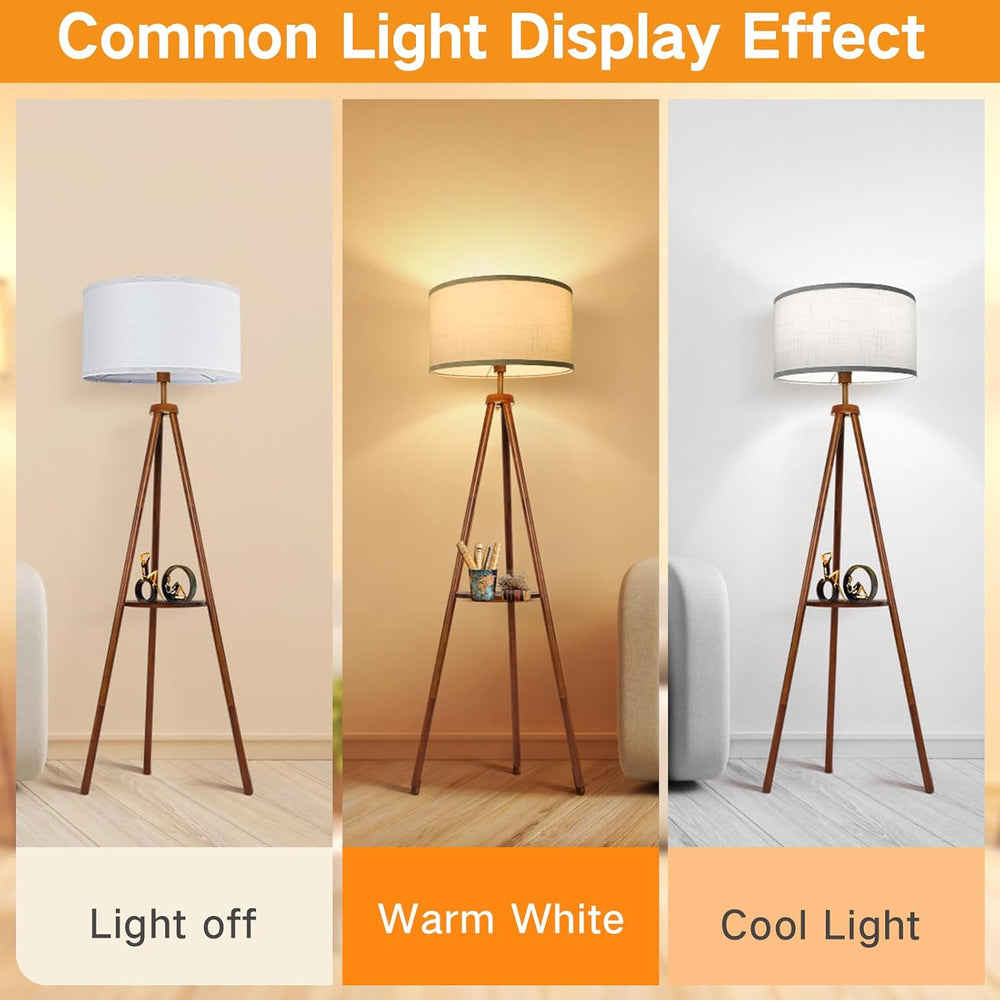 OUTON White Large Drum Lamp Shades for Floor Lamps, 16" Top x 16" B...