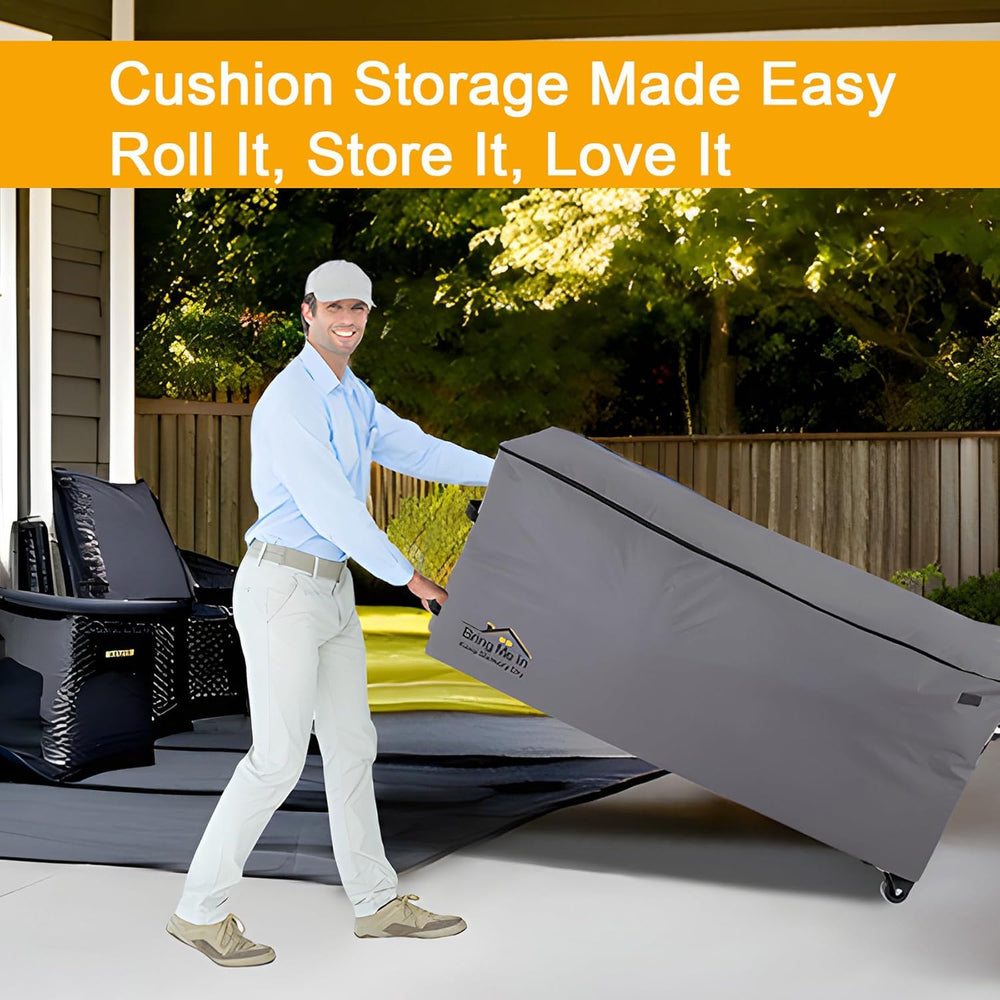 NettyPro Rolling Cushion Storage Bags with Wheel and Handle, Large Storage Co...