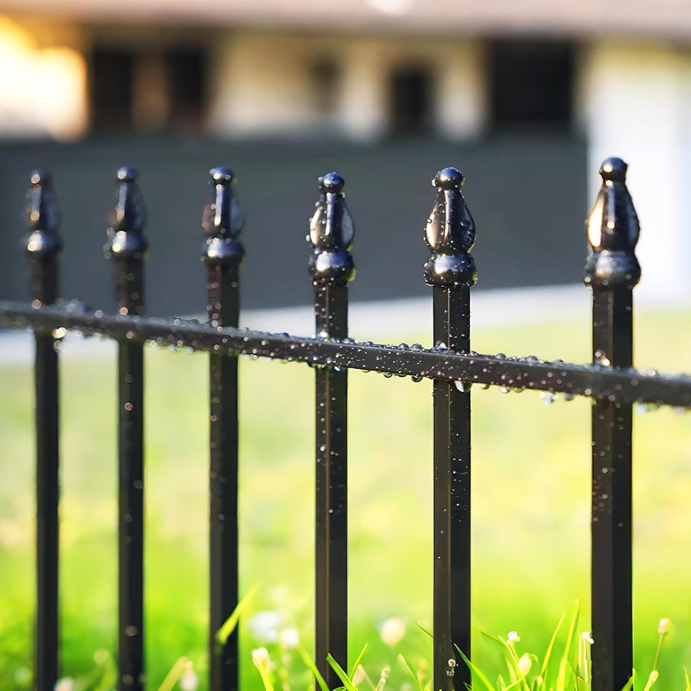 Thealyn 18"H x 22"W Decorative Metal Garden Border Fence, 5 Panels,...