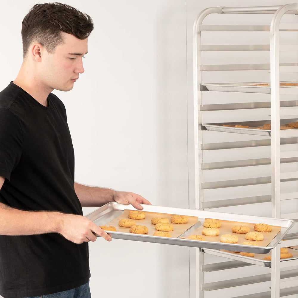 HARDURA Aluminum Baking Sheet Pan 18"L X 13"W X 1"H, 12Packs