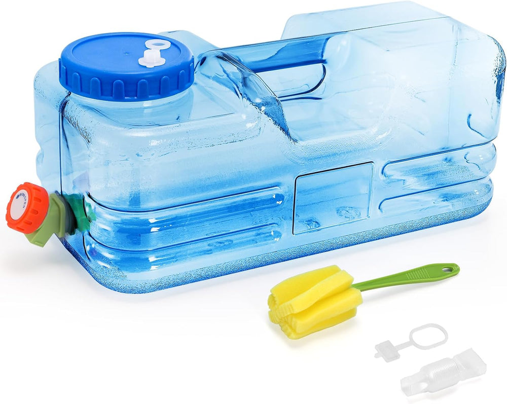 Dicunoy Camping Water Container, 2.6 Gallon Portable Water Jug with Spigot, T...