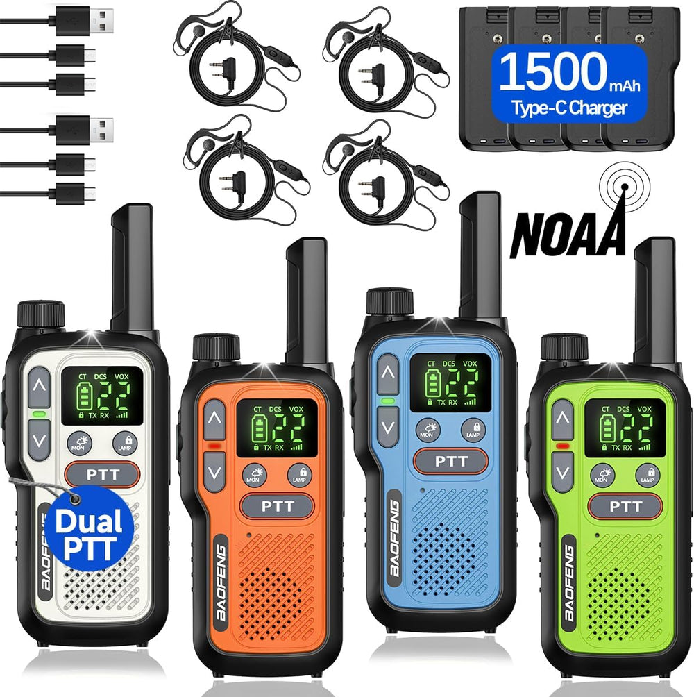 Walkie Talkies Long Range for Adults,Rechargeable Walkie Talkies FRS NOAA Fam...