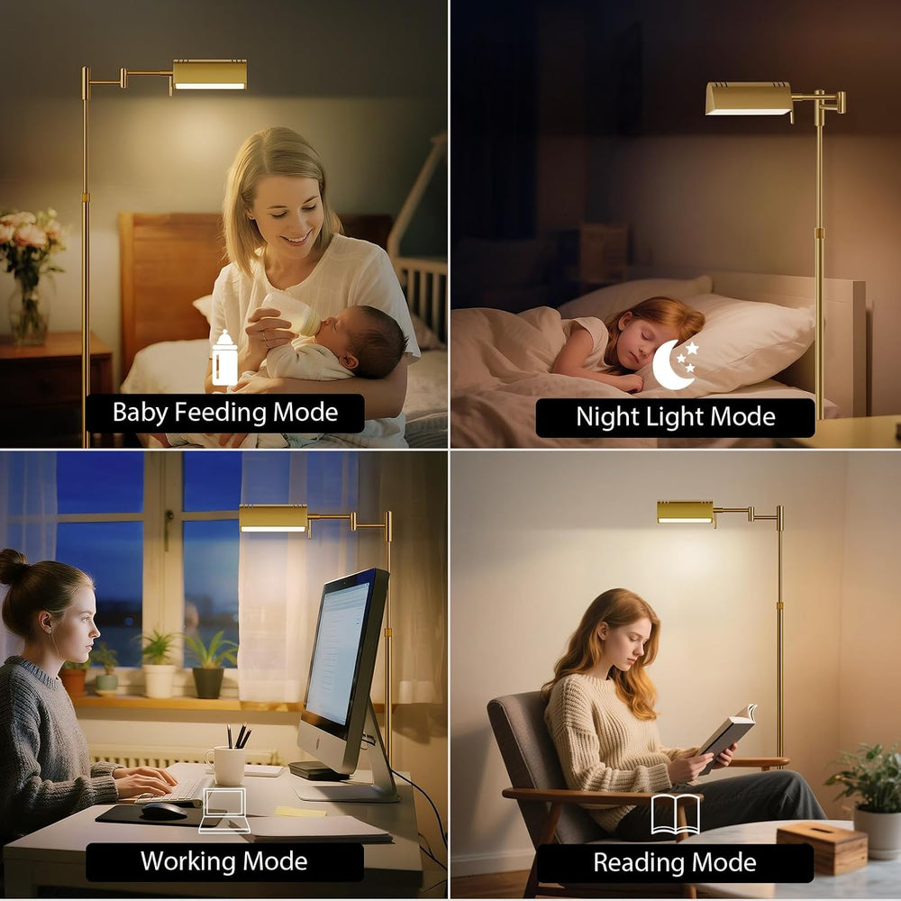 SUNMORY Dimmable LED Pharmacy Floor Lamps, 16W/1500LM Bright Reading Lamp
