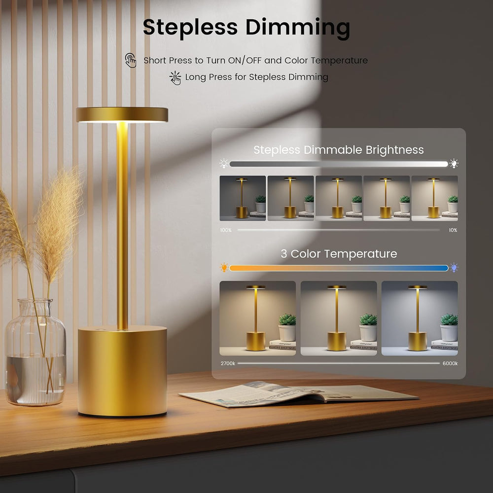 SAKRINGT Cordless Table Lamp Rechargeable,Outdoor LED Table Light