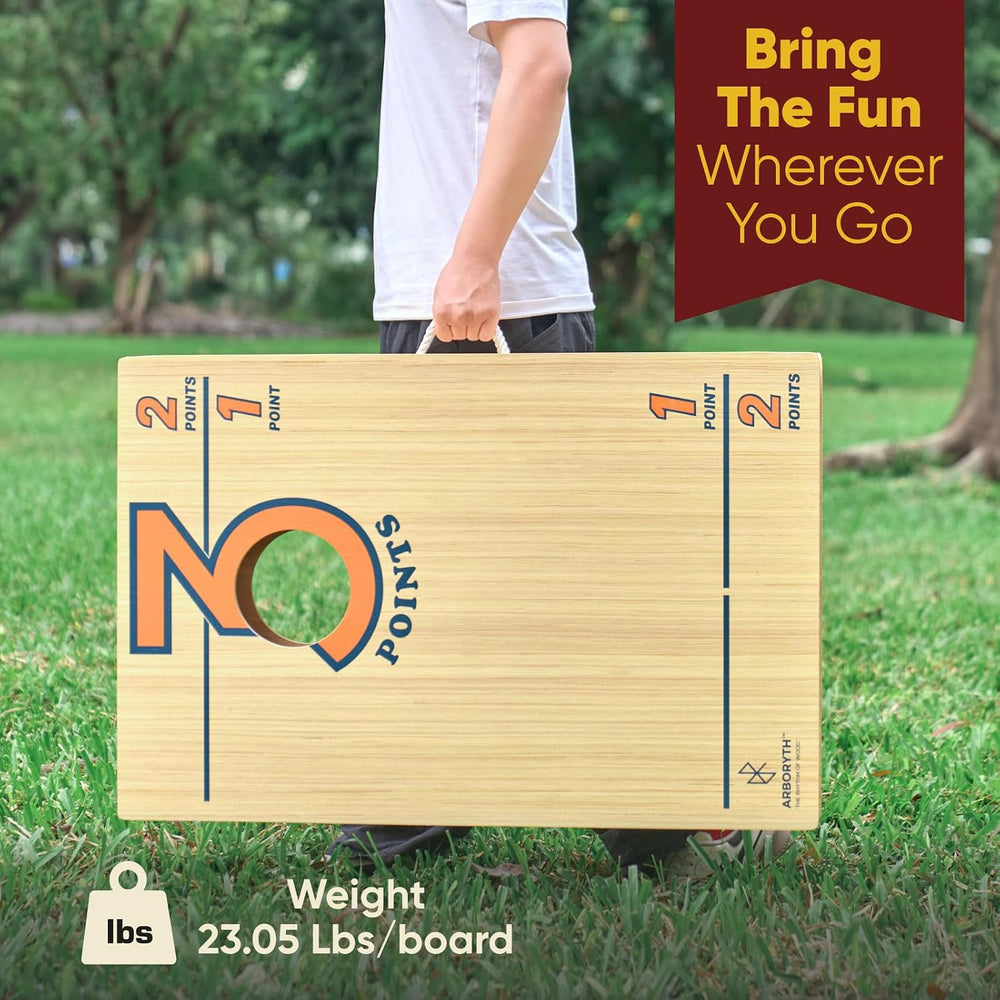 Regulation Cornhole Board Set - Dare to Play at 4x2 ft or 3x2 ft
