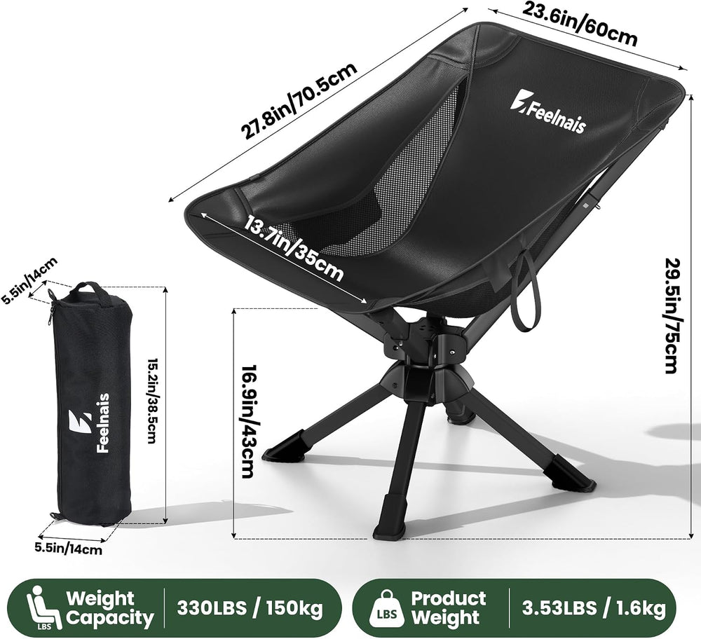 Portable Camping Chairs for Adults, Comfy Folding Camp Chair