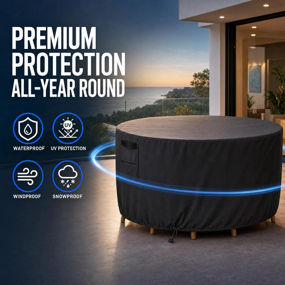 Extra-Large Tall Round Patio Cover, Bar Height, 84in Dia x 44in H