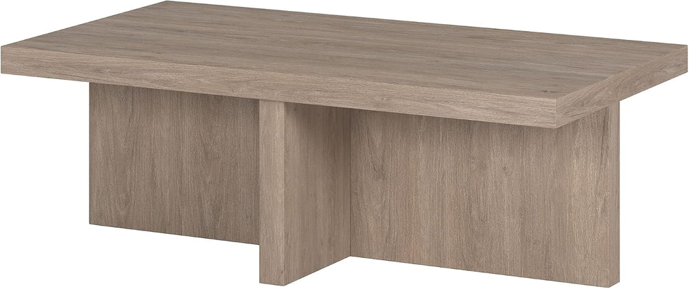 Henn&Hart 44" Scandinavian Coffee Table, Weathered Gray