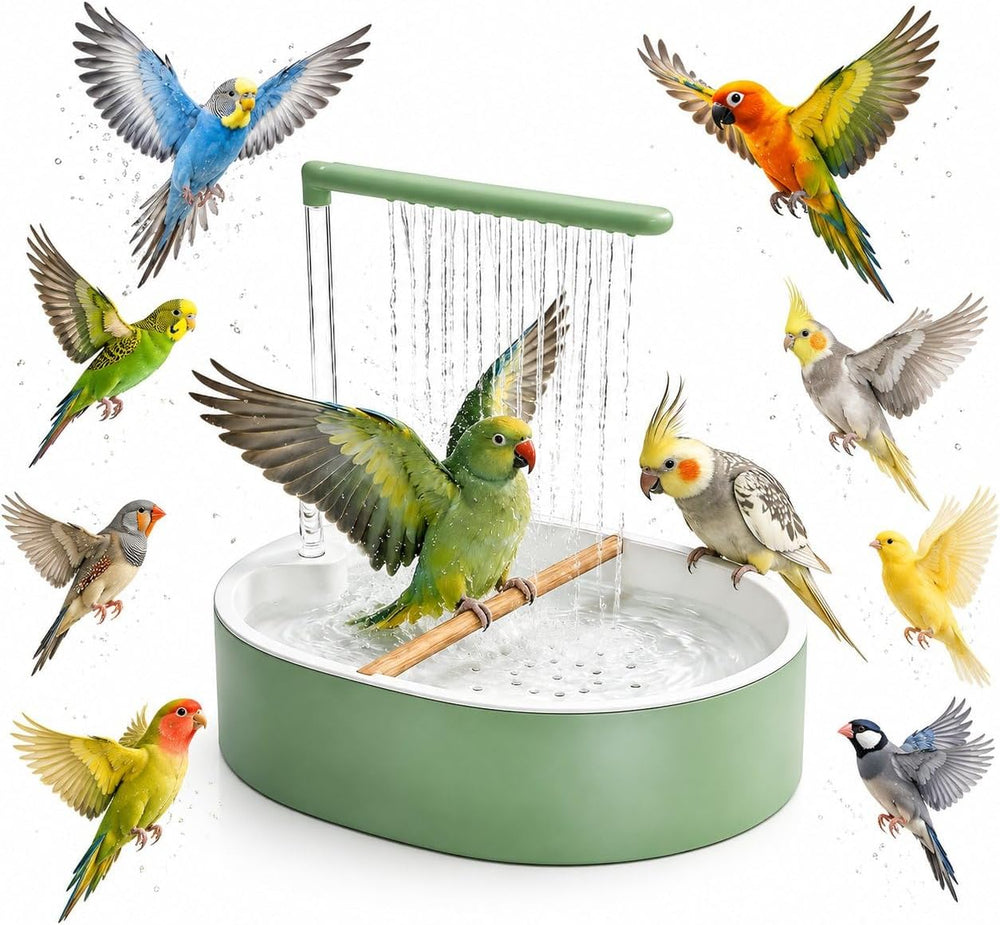 Automatic Bird Bath Fountain for Indoor Parrots & Birds